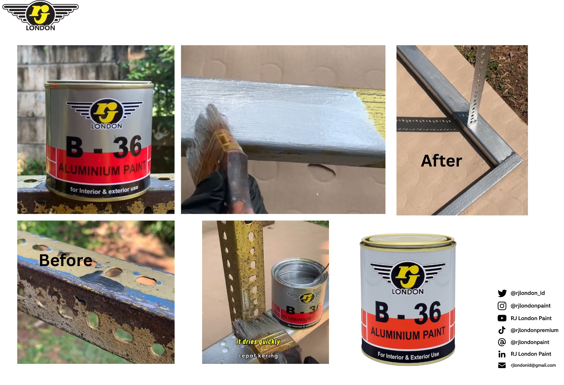 B-36 Aluminium Paint, Bikin Tampilan Silver Lebih Berkilau